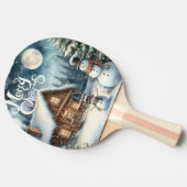 /Rustiek/Sneeuwman/Kerstmis Tafeltennisbatje (Zijkant)