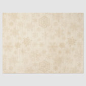 Rustiek sneeuwvlokpatroon winterbruin geelbruin tissuepapier (Voorkant)