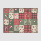 Rustiek snoepriet & geplakt kerstweefsel papier (Voorkant)