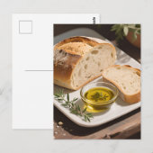 Rustiek Sourdough Brood Olijfolie Briefkaart (Voorkant / Achterkant)