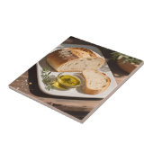 Rustiek Sourdough Brood Olijfolie Tegeltje (Zijkant)