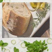 Rustiek Sourdough Brood Olijfolie Theedoek (Gevouwen)