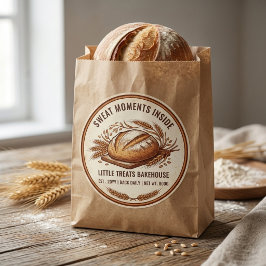 Rustiek Sourdough Brood Thuisbakkers Verpakking Ronde Sticker