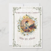 Rustiek Spaans Mis Quince Quinceanera Kaart (Achterkant)