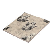 Rustiek  spookpatroon tegeltje (Zijkant)