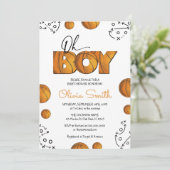 Rustiek Sport Boy Basketbal Baby shower Kaart (Staand voorkant)