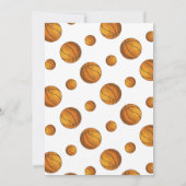 Rustiek Sport Boy Basketbal Baby shower Kaart (Achterkant)