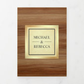 Rustiek Sprookje Kasteel Prinses Storybook Bruilof Drieluik Uitnodiging (Cover)