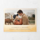 Rustiek Sprookje Kasteel QR Code Verhaal Boek Brui Drieluik Uitnodiging (Cover)