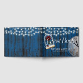 Rustiek Sprookje Prinses Navy Schuur Bruiloft Gastenboek (Volledig)