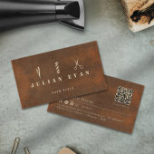 Rustiek Staal Baber Schaar Pool Barbershop Visitekaartje