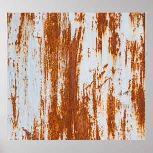 Rustiek staal: Grunge wandtextuur Poster