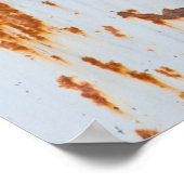 Rustiek staal: Grunge wandtextuur Poster (Hoek)