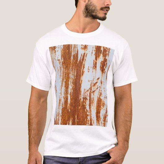 Rustiek staal: Grunge wandtextuur T-shirt (Voorkant)
