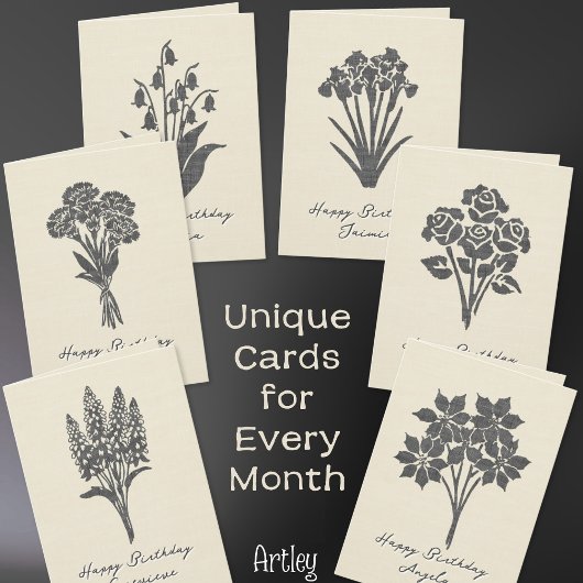 Rustiek Stamped Daffodil March Geboorte Bloem Linn Kaart