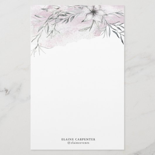 Rustiek stencil botanische briefpapier (Voorkant)