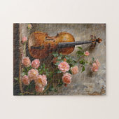 Rustiek stilleven met  viool legpuzzel (Horizontaal)