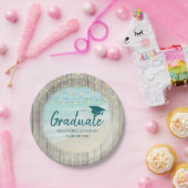 Rustiek strand afstudeerfeest papieren bordje (Feest)