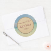 Rustiek strand Bad zout Mason Jar Ronde Sticker (Envelop)