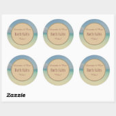 Rustiek strand Bad zout Mason Jar Ronde Sticker (Vel)