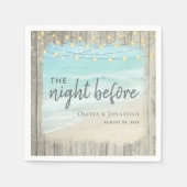 Rustiek strand bruiloft repetitie diner servet (Voorkant)