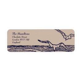 Rustiek strand bruiloft retour adres label