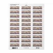 Rustiek strand bruiloft retour adres label (Full Sheet)