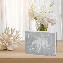 Rustiek strand Lil' bit zoute octopus Houten Kist Print