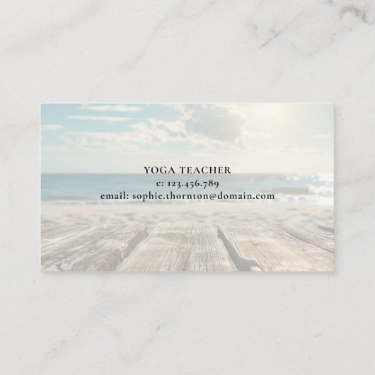 Rustiek strand visitekaartje (Achterkant)