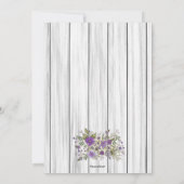 Rustiek strand Wood Floral Vrijgezellenfeest Kaart (Achterkant)