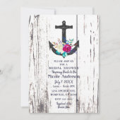 Rustiek strandanker en vet Vrijgezellenfeest Kaart (Voorkant)