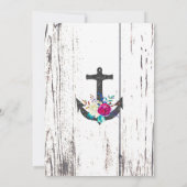 Rustiek strandanker en vet Vrijgezellenfeest Kaart (Achterkant)