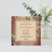 Rustiek String Licht Groen Vrijgezellenfeest Kaart (Staand voorkant)