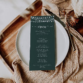 Rustiek String Lights Groen Diner Menu