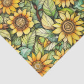 Rustiek Sunflower Tissue Paper – 10 lb, 17 "x23" Tissuepapier (Detail)