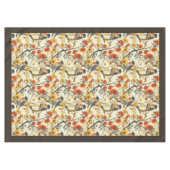 Rustiek tafelkleed met Vogels & Herfst Bloemen Acc (Voorkant (Horizontaal))