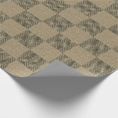 Rustiek Tan Brown Buffalo Plaid Patroon Cadeaupapier (Hoek)