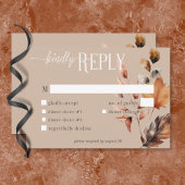 Rustiek Tan Cream & Bruin Herfst Bloemendiner RSVP Kaartje