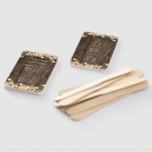 Rustiek Tan Vogel Hout Land Bruiloft Programma Handwaaier (Niet-gemonteerd)