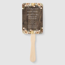 Rustiek Tan Vogel Hout Land Bruiloft Programma