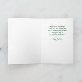 Rustiek teken konijn in gras met paaseieren kaart (Binnen)