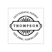 Rustiek teken rubberstempel (Afrduk)