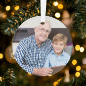 Rustiek 'Ter nagedachtenis' herdenkingsfoto Ornament
