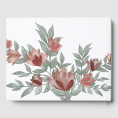 Rustiek Terracotta Bloemen & Bladerig Bruiloft Gastenboek (Achterkant)