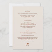 Rustiek Terracotta Bloemen Boho Herfst Bruiloft Kaart (Achterkant)