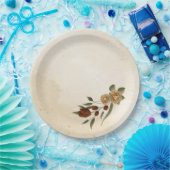 Rustiek terracotta bloemengroen papieren bordje (Feest)