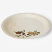 Rustiek terracotta bloemengroen papieren bordje (Gekanteld)