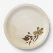 Rustiek terracotta bloemengroen papieren bordje (Voorkant)