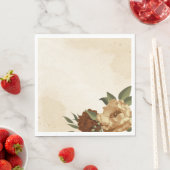 Rustiek terracotta bloemengroen servet (Insitu)