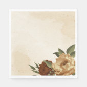 Rustiek terracotta bloemengroen servet (Voorkant)